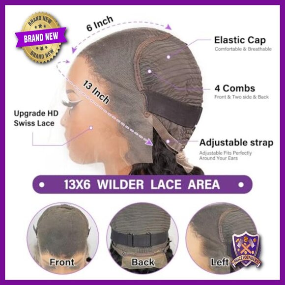 30 Inch Deep Wave Lace Front Wig Human Hair 13x6 HD Glueless Pre Plucked main image 4